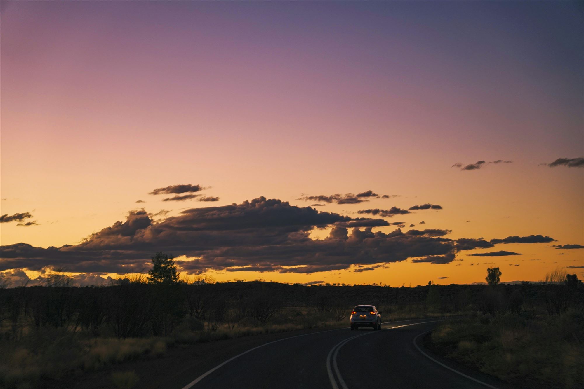Road at sunset
